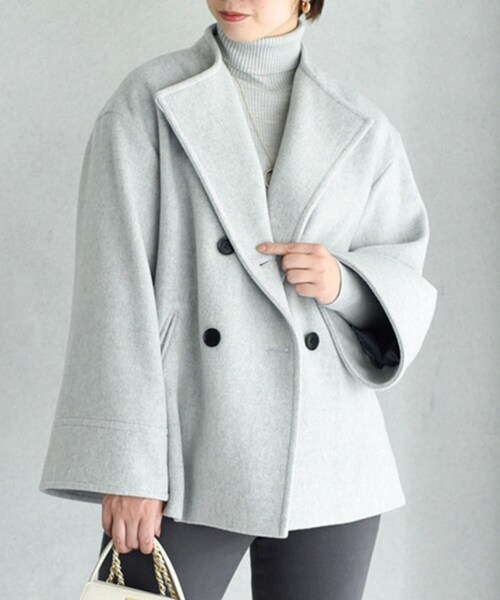 UNTITLED（アンタイトル）の「◇ジロンラム ノーカラーショートコート