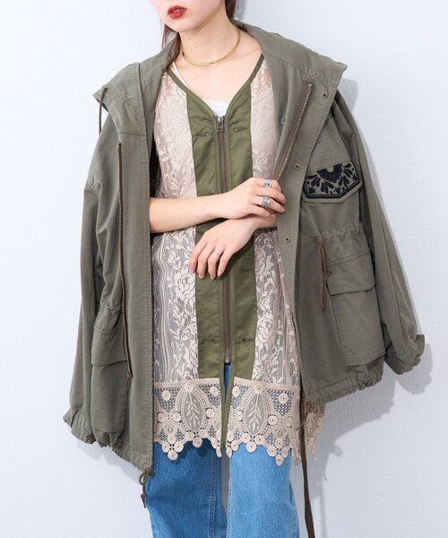 etsinta】レースベスト付モッズコート（その他アウター）｜etsinta