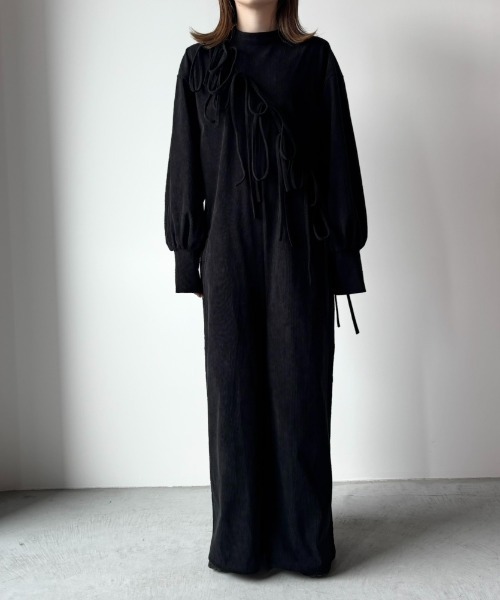 コーデュロイリボンオールインワン（つなぎ/オールインワン）｜PERNA