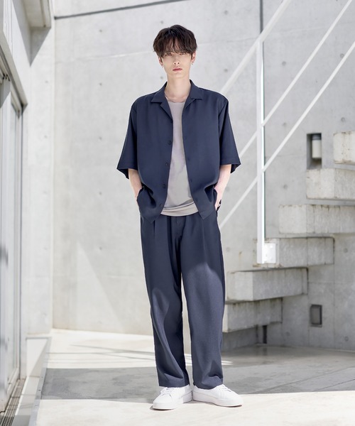 セール】【セットアップ 3点セット】防シワ接触冷感リラックスワイド