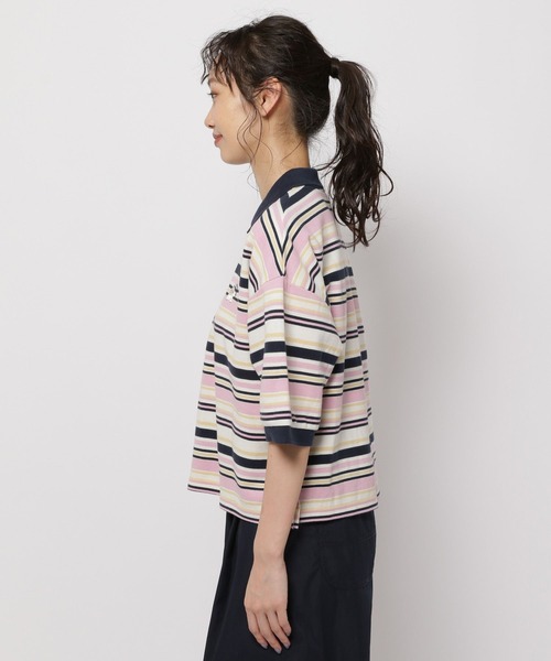 niko and（ニコアンド）の「アソート刺繍ZIPポロシャツ（ポロシャツ