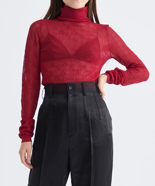 HAENGNAE/ヘンネ】KISHIMEN LOGO KNIT LEOTARD/キシメンロゴニット