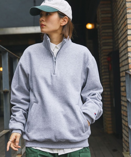 Champion Powerblend Half Zip Sweat/チャンピオン パワーブレンド