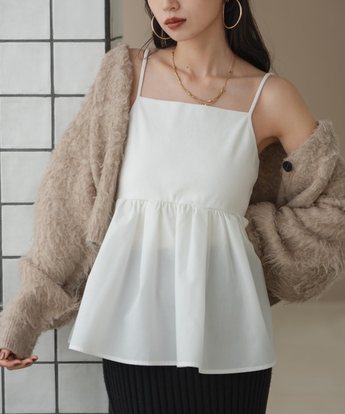 リブフリルキャミ（キャミソール）｜hinari（ヒナリ）のファッション