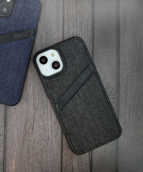 iPhone14 iPhone14Pro iPhone13 カード収納付き 背面デニムケース