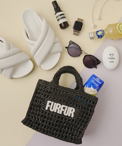 ZOZOTOWN限定カラー】ラフィアロゴトートバッグ（トートバッグ