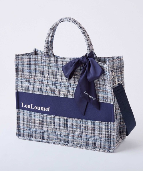 LouLoumei】WEB限定色あり/ツイードトートバッグ（トートバッグ）｜one