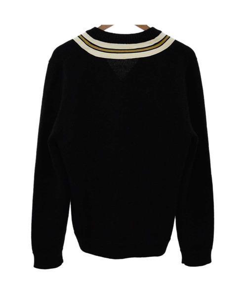 ブランド古着】アップリケVネックニット 蜂ワッペンセーター（ニット