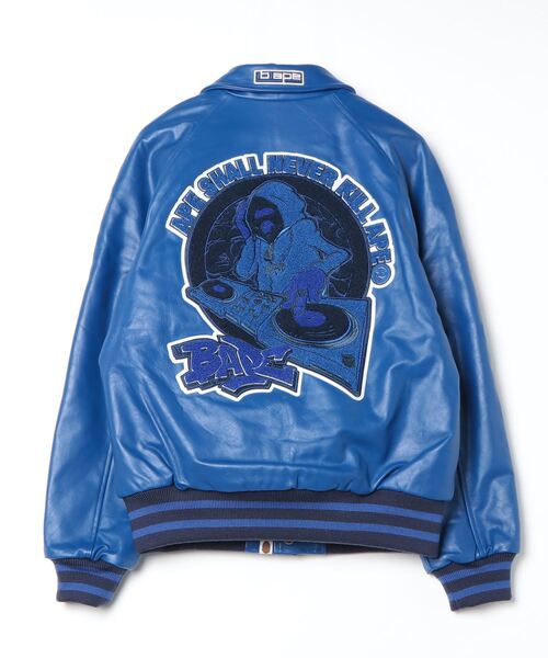 A BATHING APE（アベイシングエイプ）の「(B)APE LEATHER VARSITY