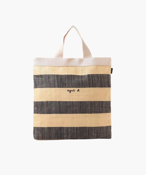 agnes b.（アニエスベー）の「ラフィアトートバッグ (UAX03－01
