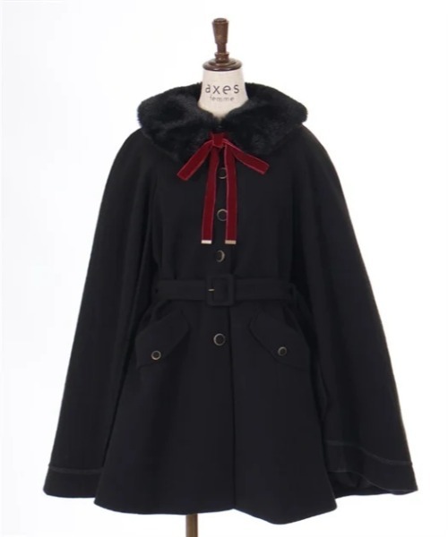 axes femme（アクシーズファム）の「ファー襟付ケープコート（ダッフル