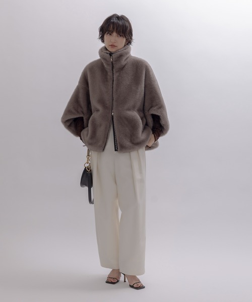 ミンクファー スタンドネックショートコート Eimee Law│Eimee Law