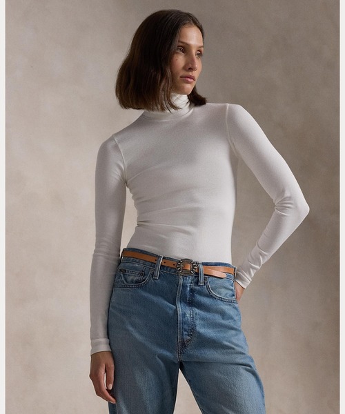 ストレッチ リブド タートルネック（Tシャツ/カットソー）｜POLO RALPH