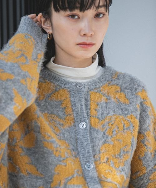 JEANASIS（ジーナシス）の「ジャガードフラワー2WAYカーディガン