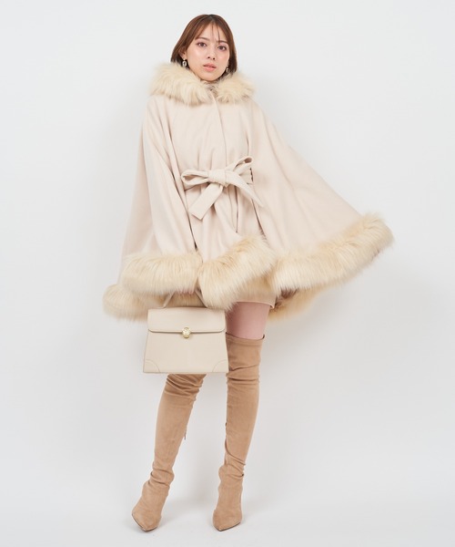 ZOZO限定】フードファーケープコート（その他アウター）｜ROYAL PARTY