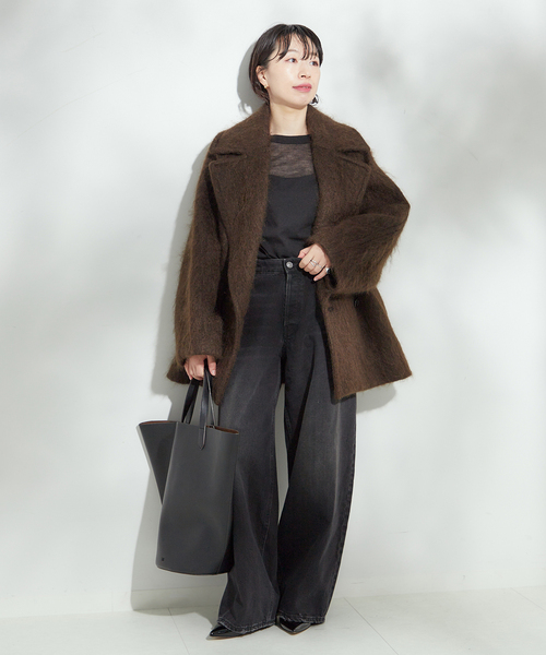 セール】モヘヤMIXシャギーダブルコート（その他アウター）｜journal