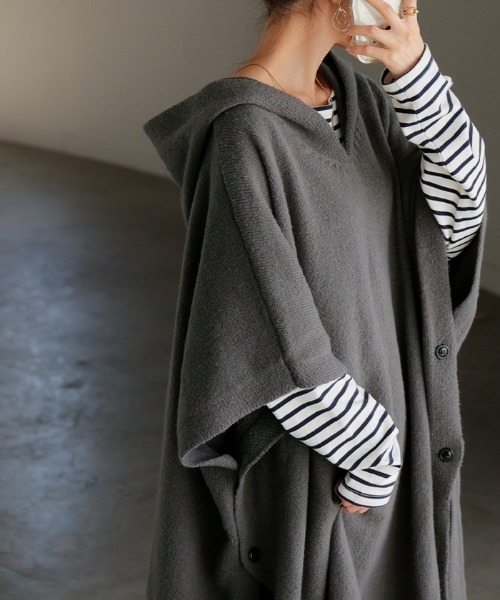 セール】フードニットポンチョ（ポンチョ）｜HUG.U（ハグユー）の