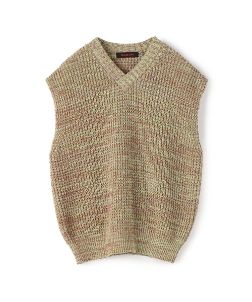 caban（キャバン）の「□CABaN コットンカシミヤワッフルMIX Vネック