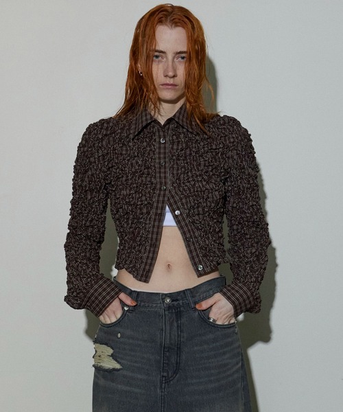 MAISON SPECIAL（メゾンスペシャル）の「Checkered Shirring Short