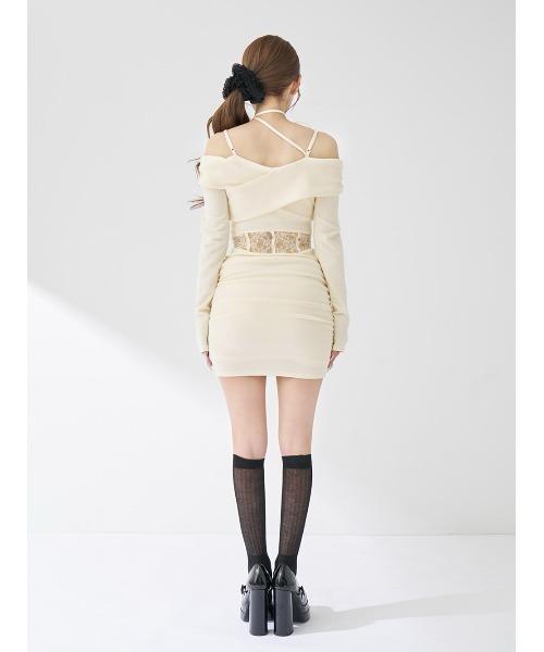 新品タグ付 コルセットレースカットミニワンピース ダーリッチ