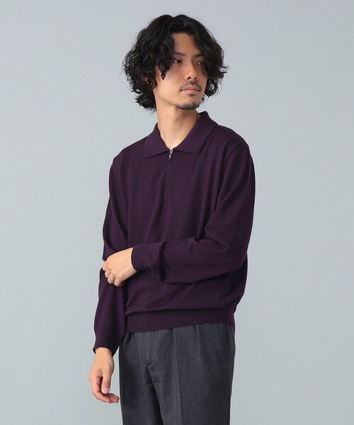 別注】LORENZONI / ハーフジップ ウール ニットポロ（ニット/セーター