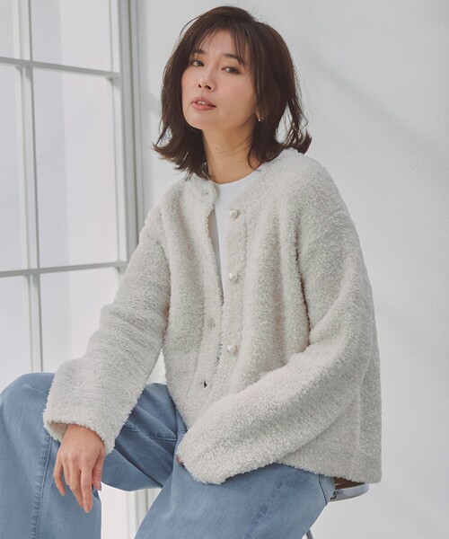 STORY×UNFILO】シャギーニット カーディガン（ニット/セーター