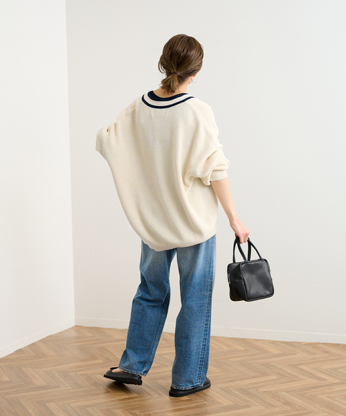 FRAMeWORK（フレームワーク）の「ライン畦ニットカーディガン