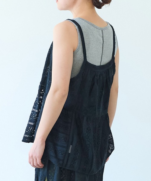 セール】indiaパッチワークレース キャミビスチェ（シャツ/ブラウス