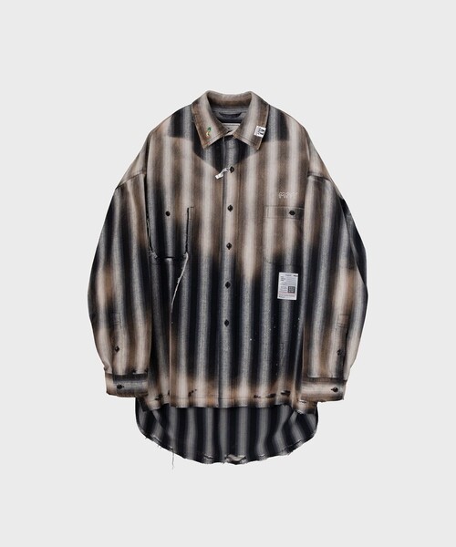 MIHARA YASUHIRO/ミハラヤスヒロ】OMBRE STRIPE SHIRTS/オンブレ