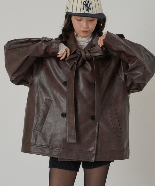セール】belted short trench jacket / ベルト付きショートトレンチ