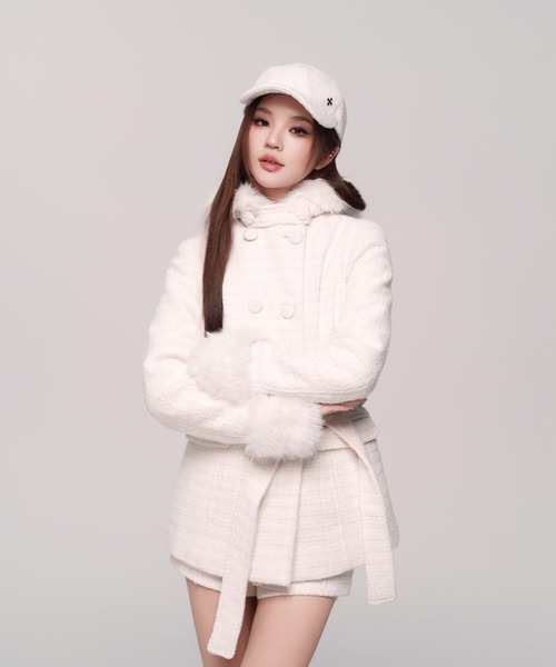 Twinkle Button Tweed Coat（ダウンジャケット/コート）｜andwang