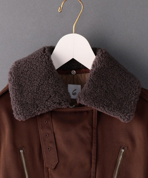 6（ロク）の「＜6(ROKU)＞BOA COLLAR ZIP COAT/コート（ミリタリー