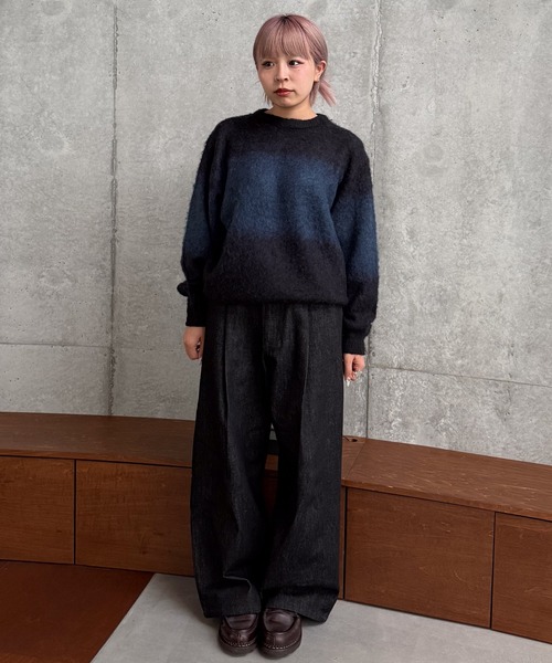 Wool blend gradation knit / ウールブレンドグラデーションニット