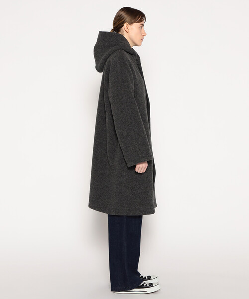 WOMEN'S WOOL LIGHT PILE HOODED COAT（ダッフルコート）｜DANTON