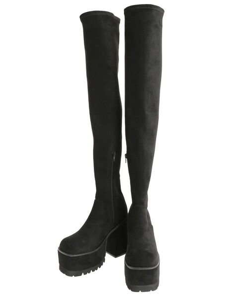 セール】スクエアフィットロングブーツ（ブーツ）｜EMODA（エモダ）の