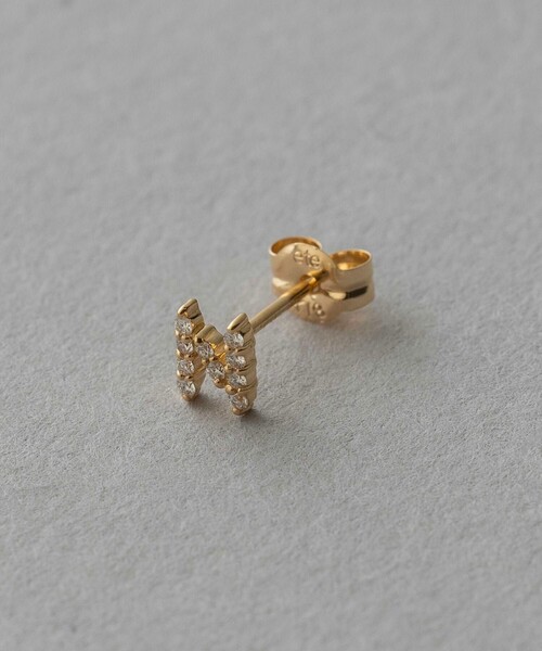 ete（エテ）の「○[レタード] K18YG ダイヤモンド ピアス（ピアス