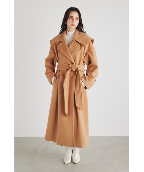 rienda（リエンダ）の「オーバーカラーWウールミックスコート