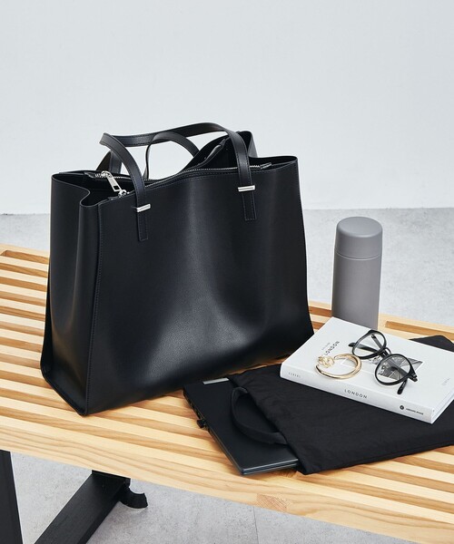 WEB限定】ワンポイント シンプル トートバッグ（ソフトPCバッグ付