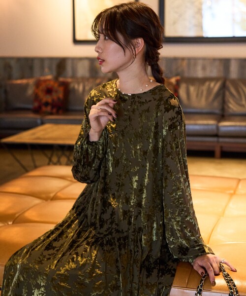 限定展開 オパール 花柄 切り替え ドレス（ワンピース）（ワンピース