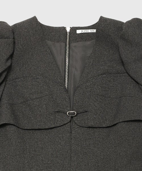 セール】POWER SHOULDER MINIDRESS/パワーショルダーミニドレス