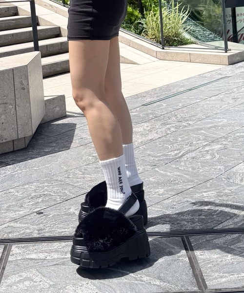 セール】【25AW新作】【R&E】クロスファーバックベルト厚底サンダル