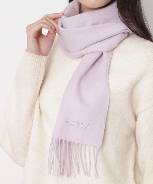カシミヤ100％ マフラー 洗える 無地 30*180（マフラー）｜FURLA