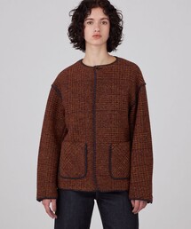 MACPHEE（マカフィー）の「チェックスパーク クルーネックジャケット