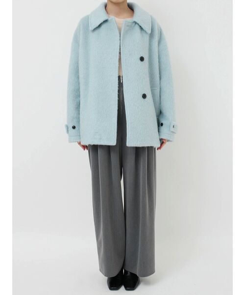 セール】シャギーハーフコート（ステンカラーコート）｜LAGUNAMOON