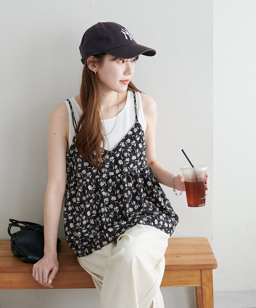 セール】花柄Vネックキャミ（キャミソール）｜DISCOAT（ディスコート