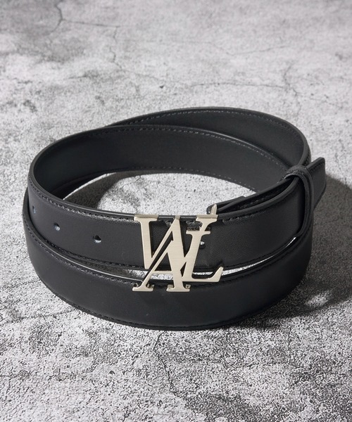 セール】【WOOALONG / ウアロン】Signature Logo Leather Belt