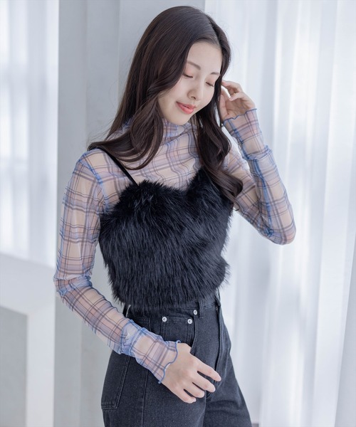 clear（クリア）の「×バックリボンファービスチェ（ベスト）」 - WEAR