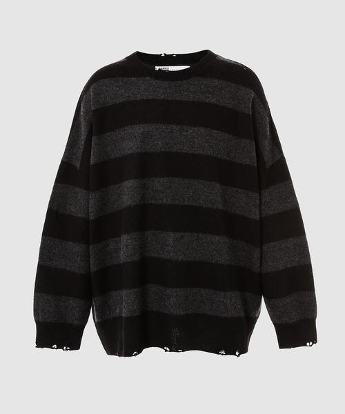 DAIRIKU（ダイリク）の「Fulling Damage Border Knit（ニット/セーター