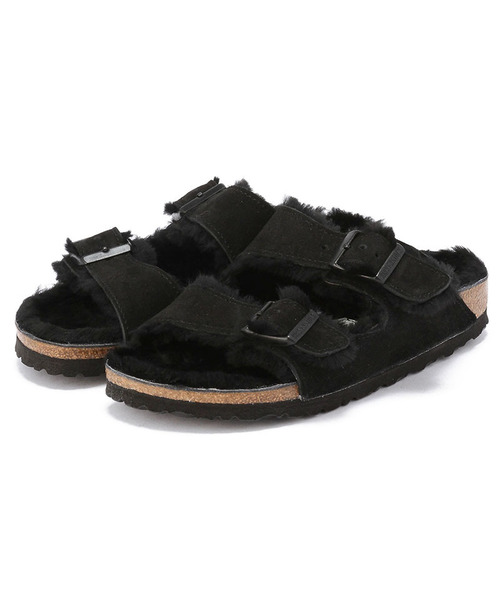 セール】ARIZONA/アリゾナ ファーライナー ブラック (WOMEN)（サンダル