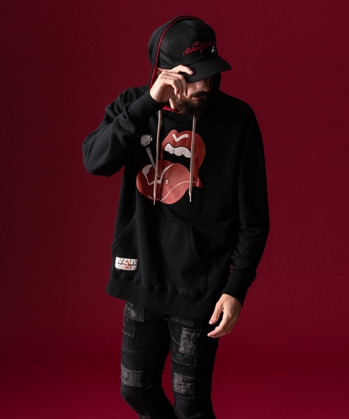 glamb（グラム）の「The Rolling Stones hoodie / ザローリング